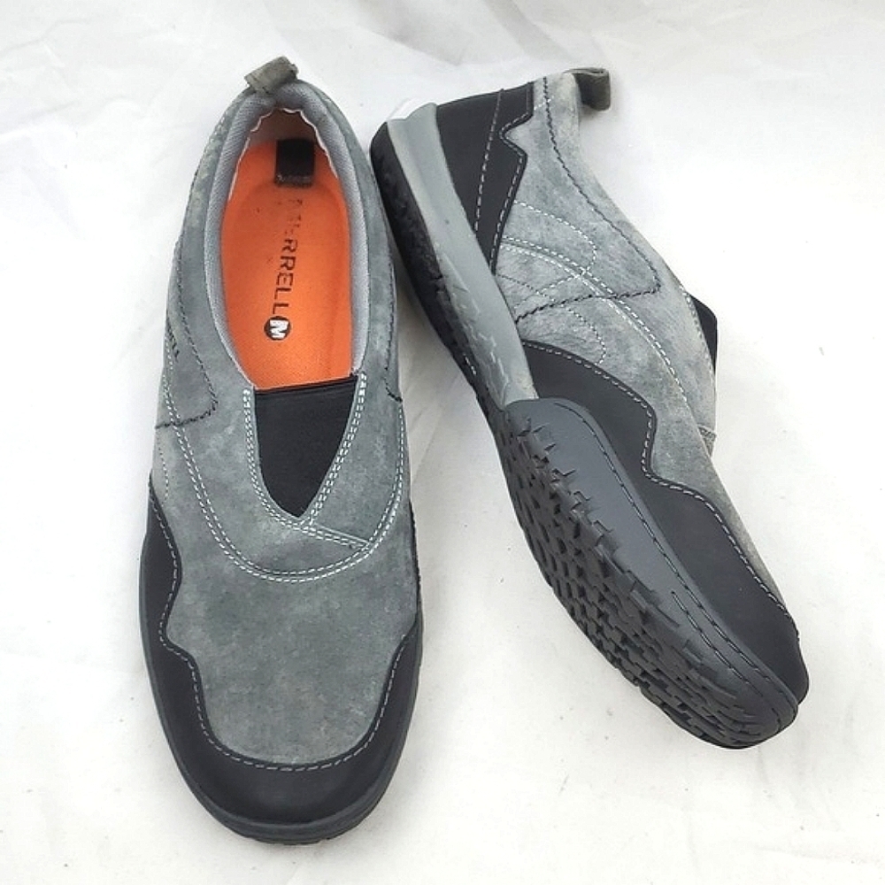 Merrell Albany Slip-On Suede Hiking Shoe in Granite Gray